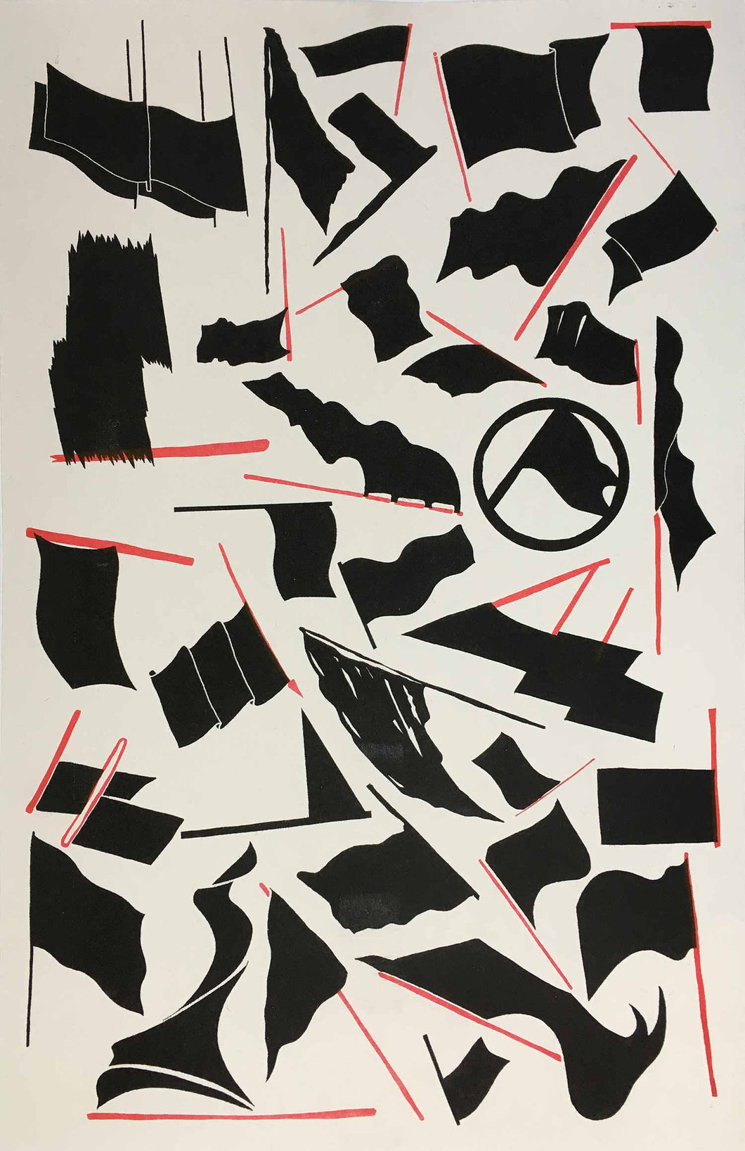 Flags (Black) print