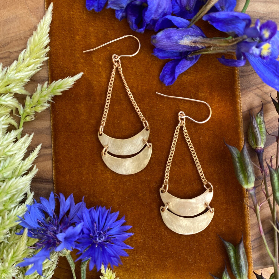 Two Moon earrings