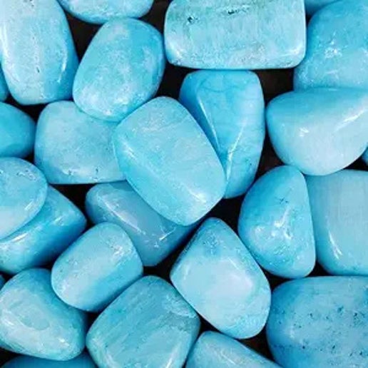 Blue Aragonite tumbled