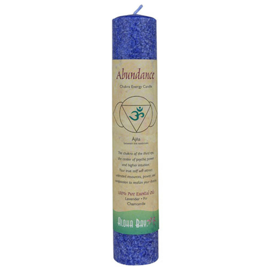 Abundance Indigo Chakra Pillar Candle