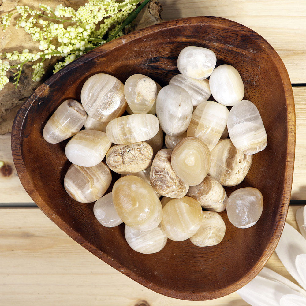 Aragonite tumbled