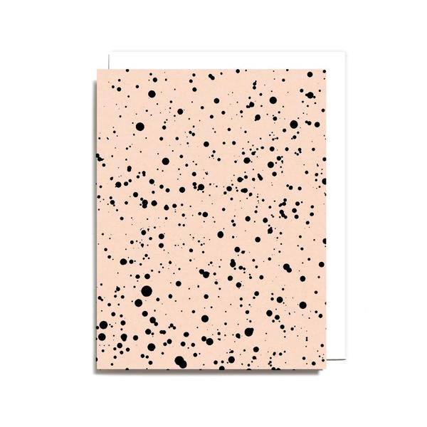Splatter Pattern card--Peachy Pink