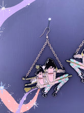 Pussy Witch Lapel Hoop Earrings
