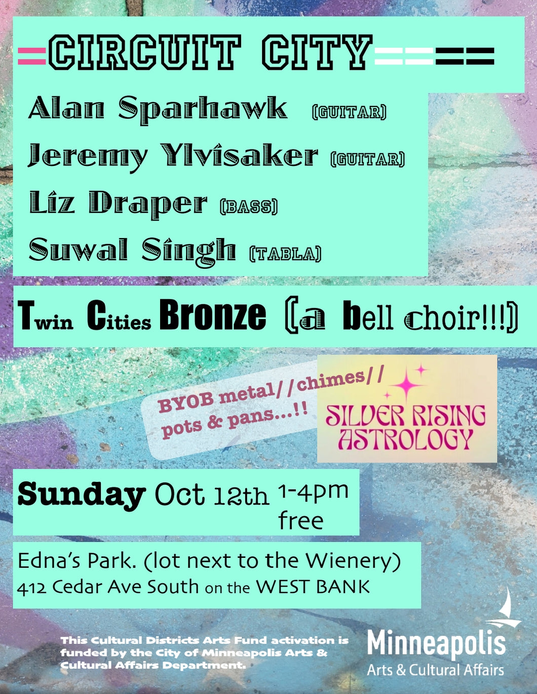 October 12: Silver Rising Astrology readings with Circuit City