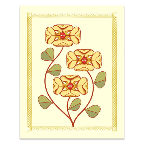 Mystic Flora Print - White