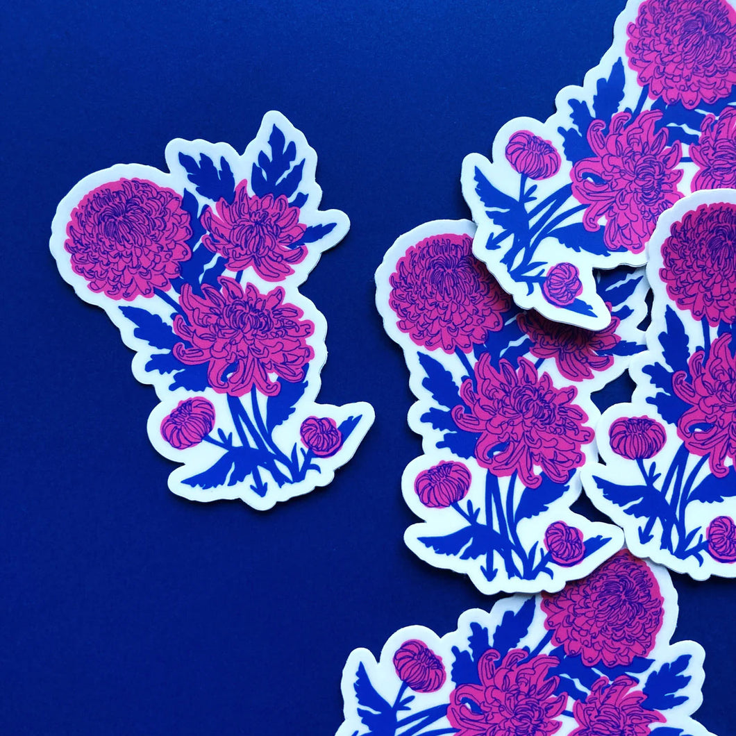 Pink Mums Sticker