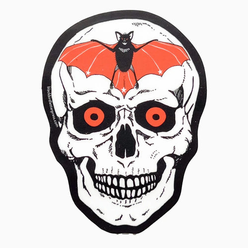 Skull and Bat sticker