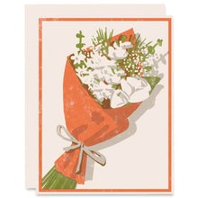 Brown Paper Bouquet Letterpress Card