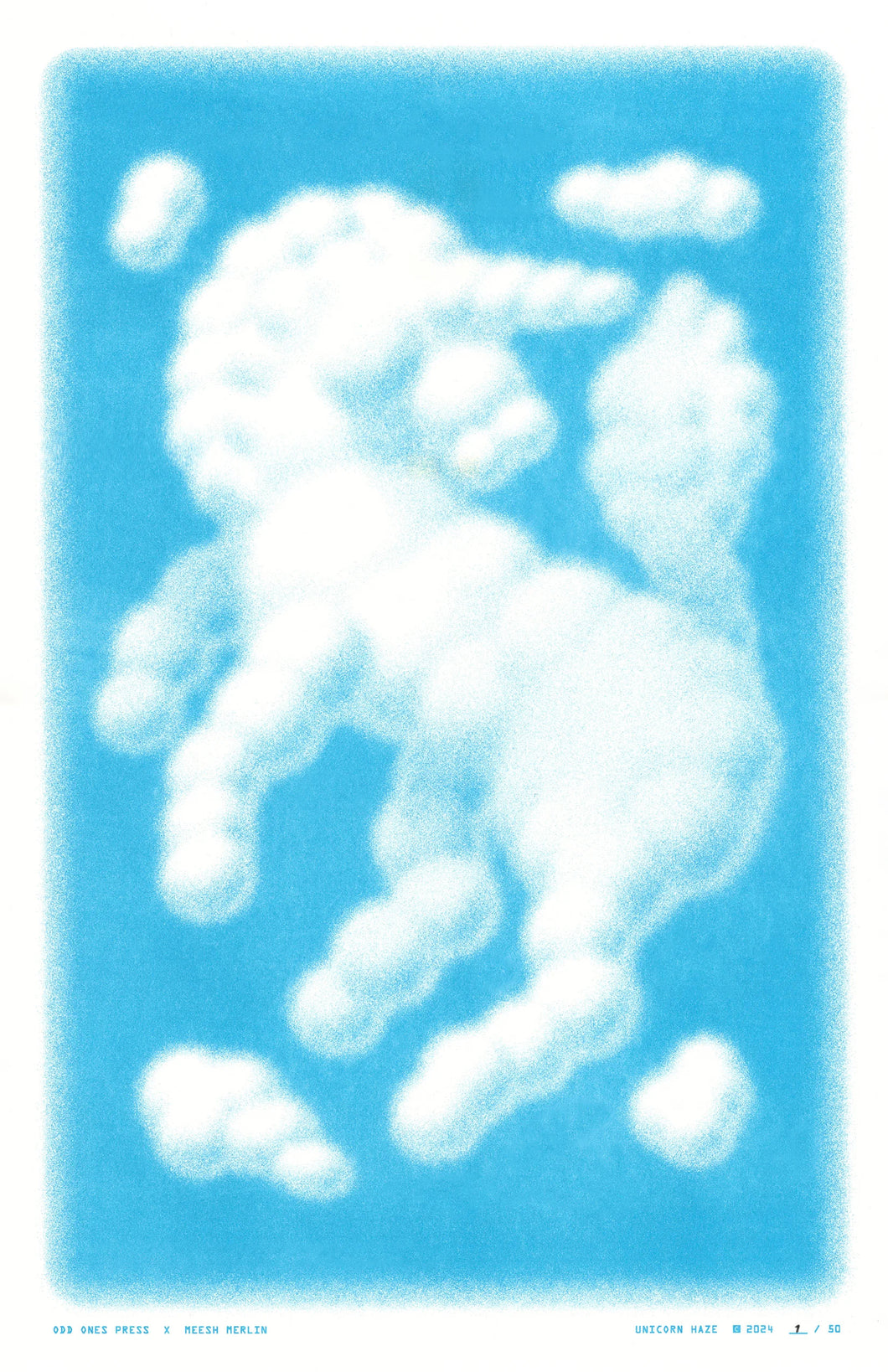 Unicorn Haze Risograph Print