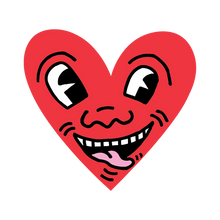 Heart Sticker by Keith Haring