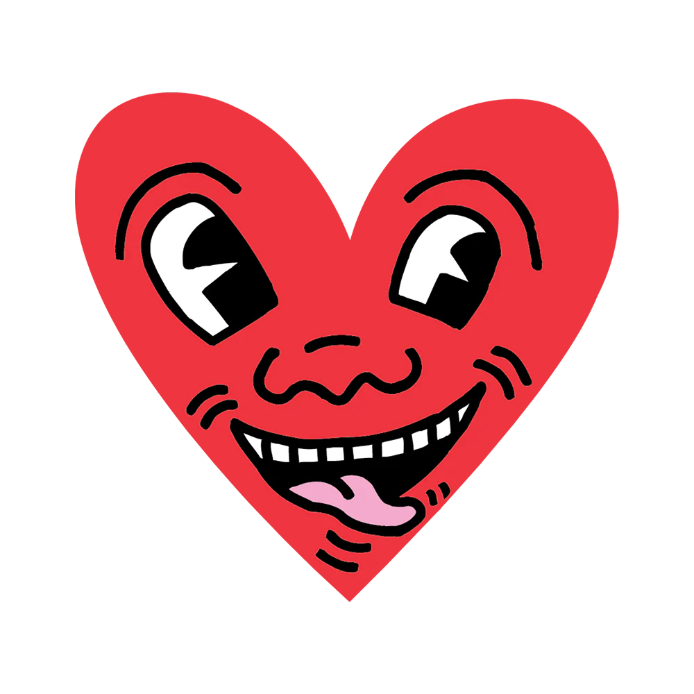 Heart Sticker by Keith Haring