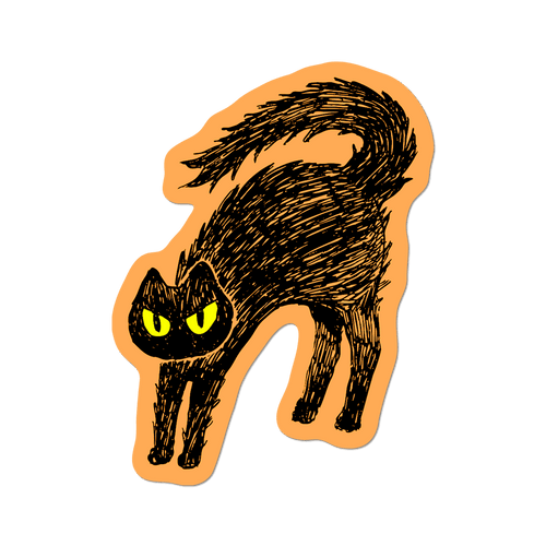 Spooky Cat Sticker