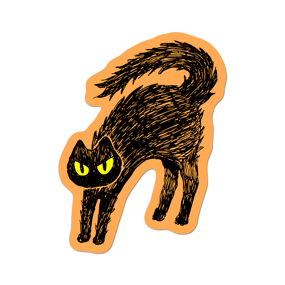 Spooky Cat Sticker