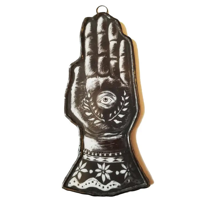 The Watchful Hand Art Glass Ornament
