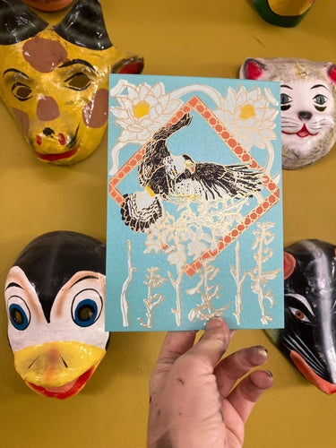 7 of Branches / 7 of Wands silkscreen print