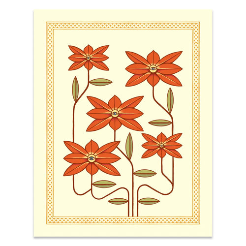 Mystic Flora Print - Red