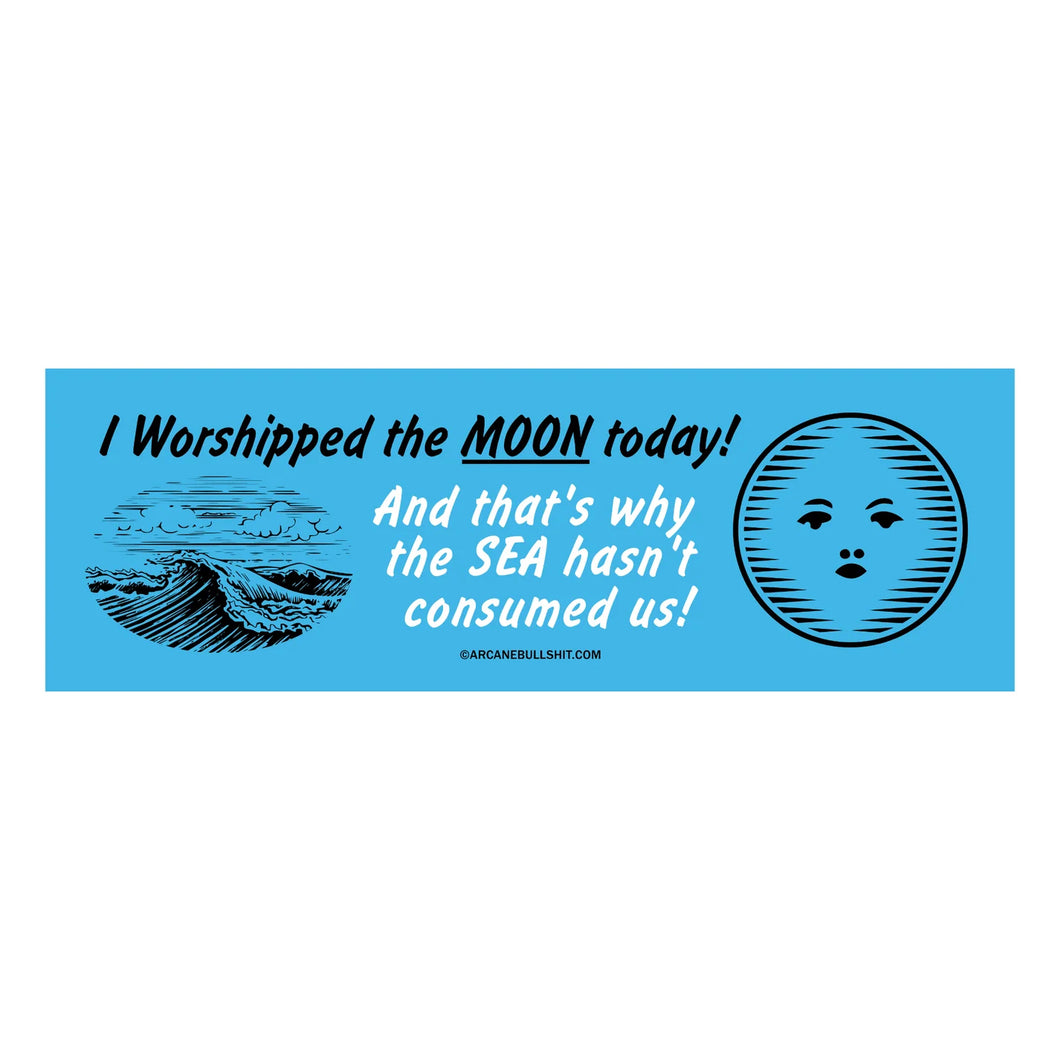 I Worshipped the Moon Today bumper sticker