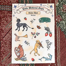 Medieval Manuscript Creatures Sticker Sheet
