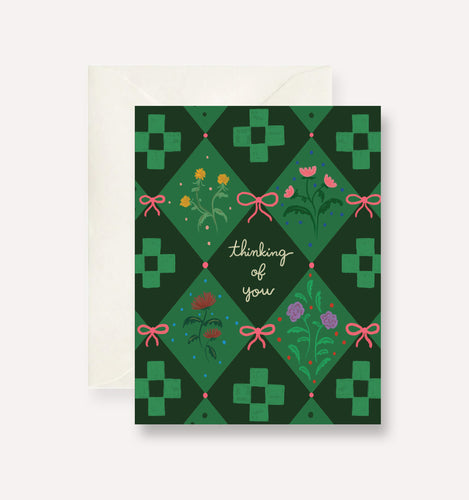 inking of You Quilted Greeting Card