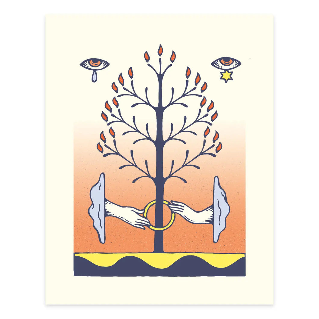 Burning Tree Print