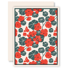 Nasturtiums (Red) Letterpress Card