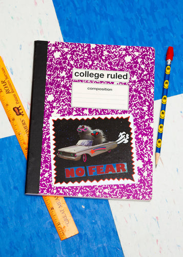 No Fear Glitter Sticker