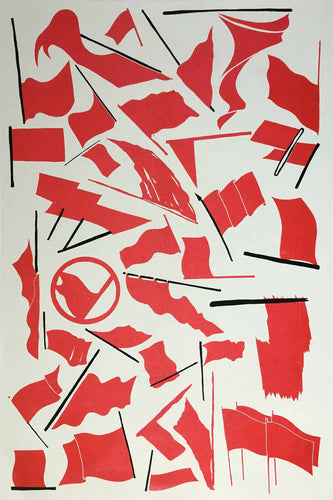 Flags (Red) print