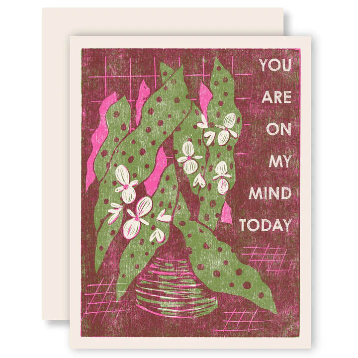 On My Mind (Begonia Maculata) Friendship Card