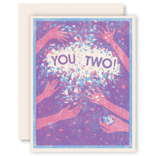 You Two! Confetti Letterpress Printed Card