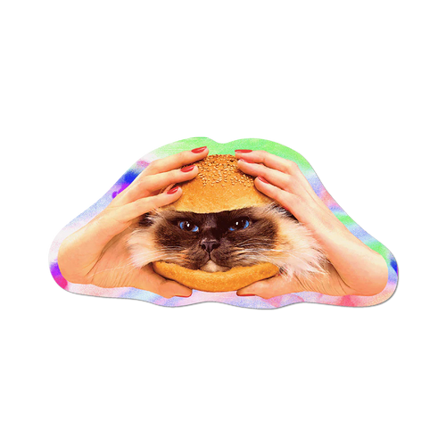 Holographic Catburger Sticker by Toiletpaper