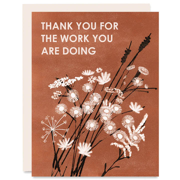 Thank You for the Work Indigo Printed Card