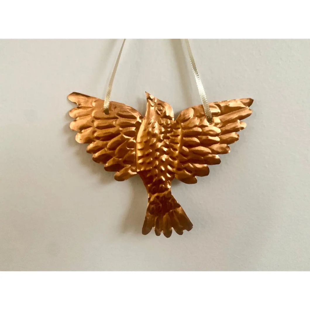 Embossed Copper Bird Talisman