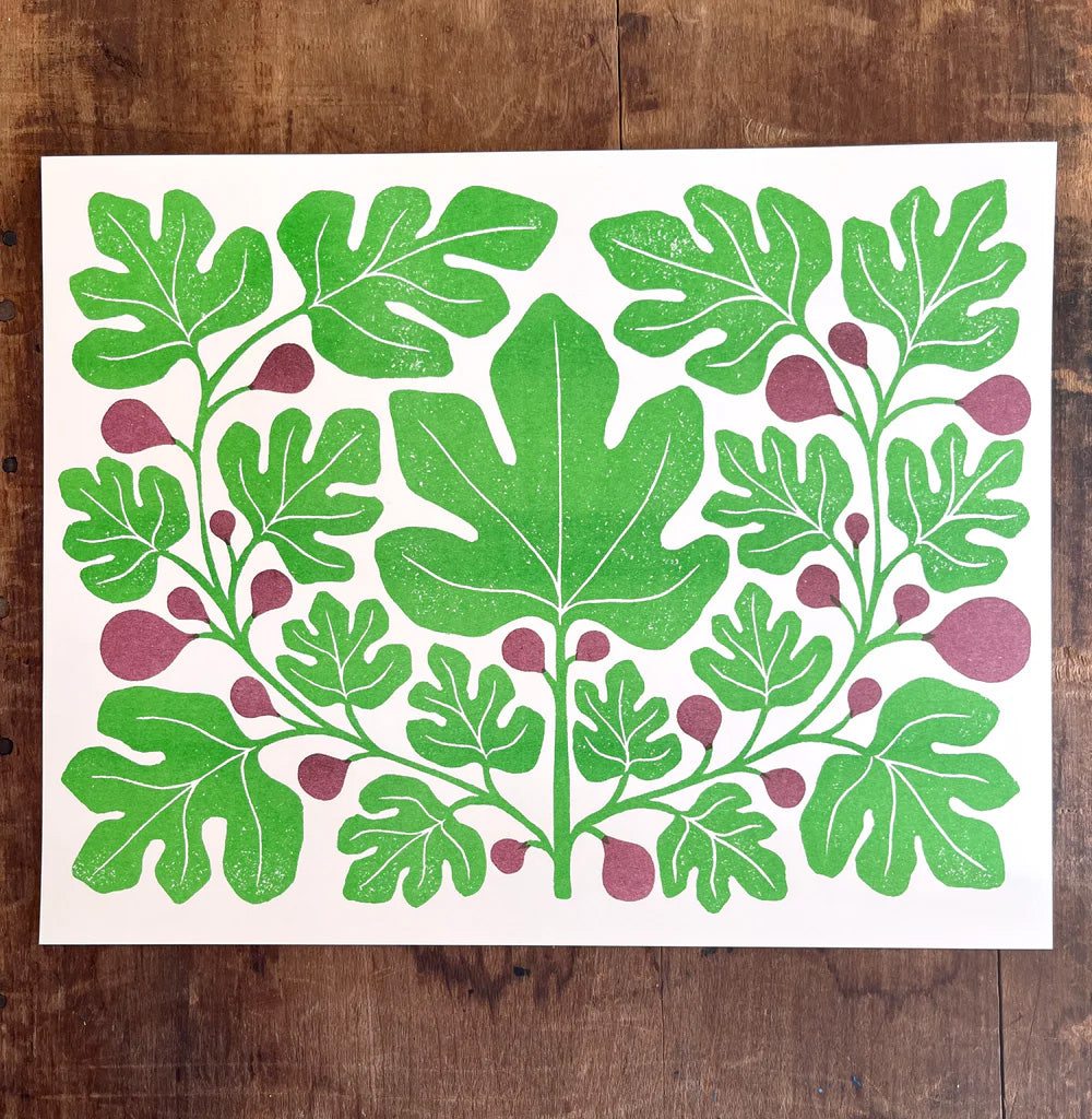 Fig Risograph Print