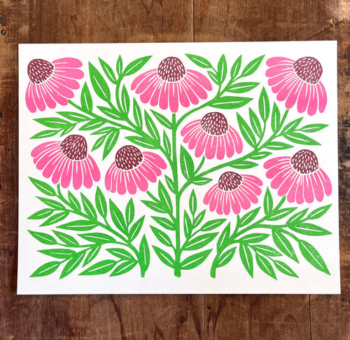 Echinacea Risograph Print