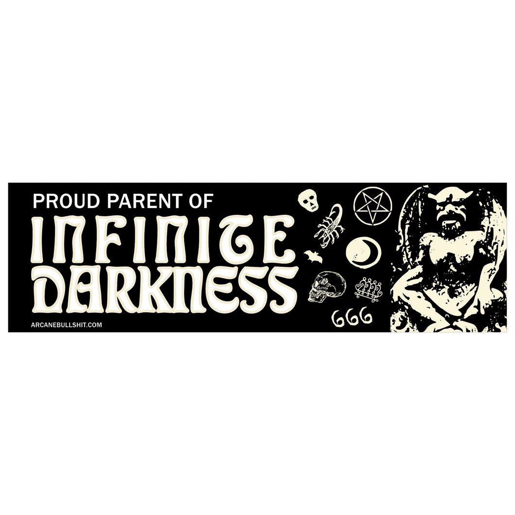 Infinite Darkness Glow-in-the-dark bumper sticker