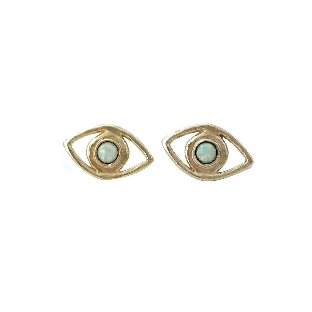 Perception Earrings with Opal