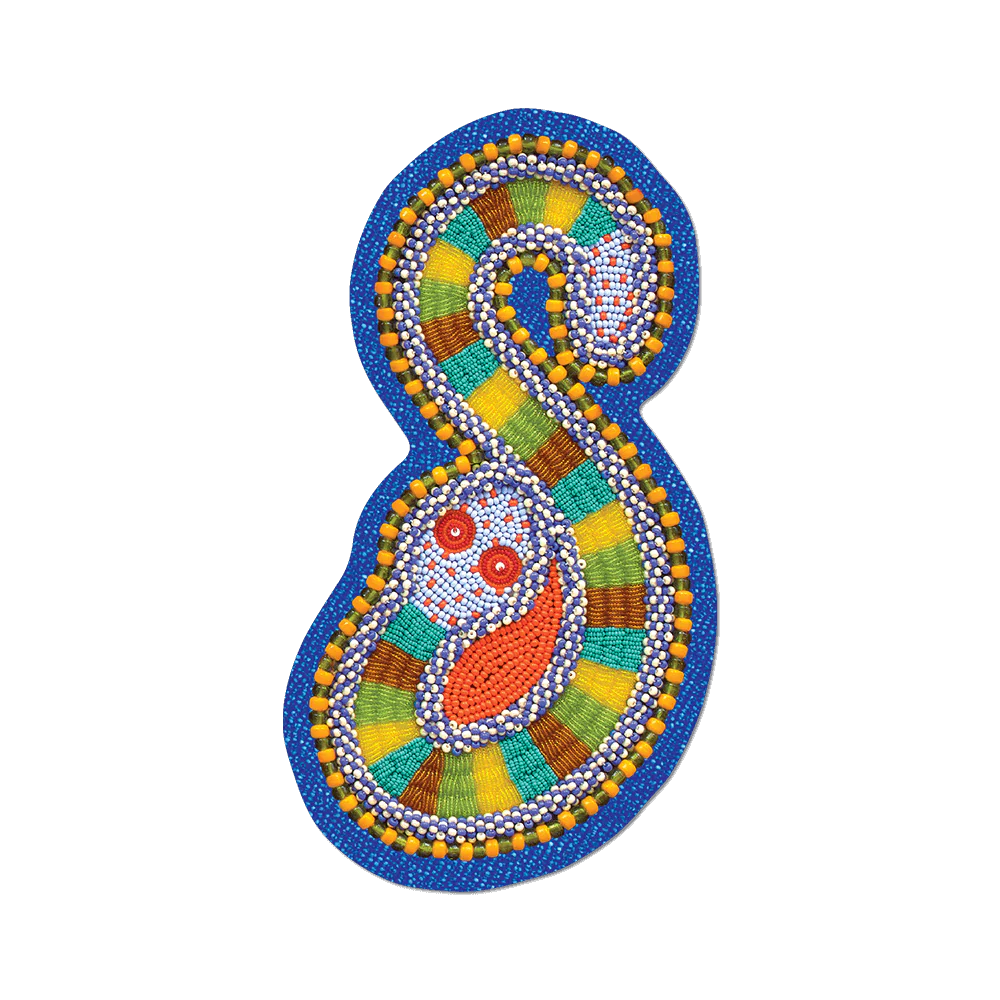 Blue Snake By Jeffrey Gibson - Die-Cut Sticker