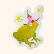 Flower Hat Frog Sticker