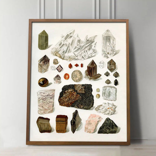 Antique Gem and Crystal Rock Art Print