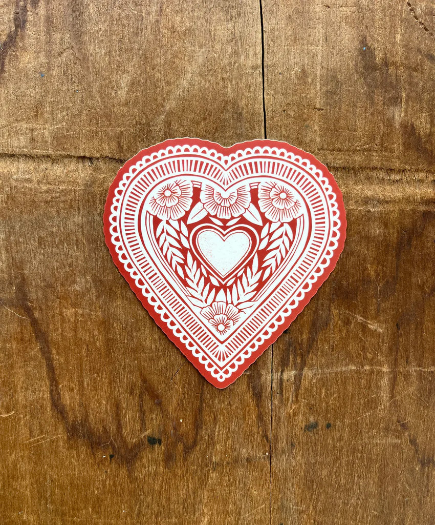 Heart Doily Sticker