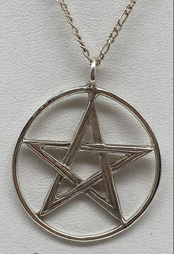 Vintage Pentagram Sterling Silver Necklace