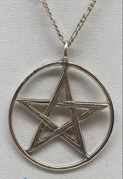 Vintage Pentagram Sterling Silver Necklace