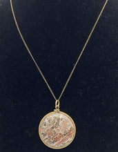 Vintage Gold Filled Leopard Skin Jasper Necklace