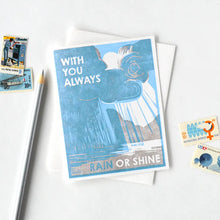 With You Always Rain or Shine Letterpress Card