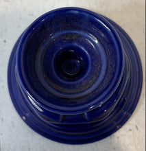 Vintage Glossy Cobalt Blue Ceramic Candle Holder
