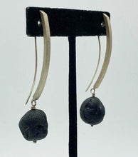 Lava Rock Sterling Silver Earrings