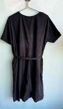 Caara Black stripe belted dress Size M