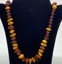 Vintage Two Tone Amber Bead Necklace