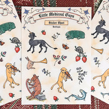 Medieval Manuscript Creatures Sticker Sheet