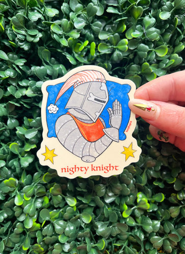 Nighty Knight Medieval Sticker